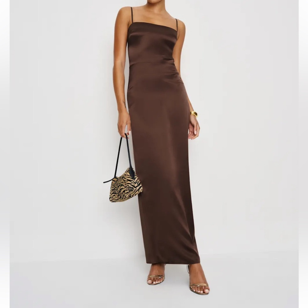 Reformation Chocolate Brown Maxi Dress